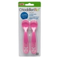 thumbnail image 3 of Zak! Designs Toddlerific Toddler Fork and Spoon with Pink Owl, Easy to Hold Handle, Break-resistant and BPA-free Plastic, 3 of 3