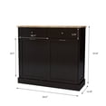 thumbnail image 6 of Modern Black Trash Cabinet with Two Drawers and Large Storage Capacity for Kitchen Island or Laundry Box, 6 of 10