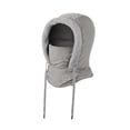 thumbnail image 2 of Pasamontañas de esquí con capucha, calentador de cuello, gorro de forro polar, térmico, poliéster, transpirable, resistente al viento niños de color gris claro, 2 of 9