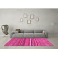 thumbnail image 3 of Ahgly Company Indoor Square Abstract Pink Modern Area Rugs, 6' Square, 3 of 4
