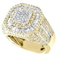 thumbnail image 3 of 10K Yellow Gold Round & Baguette Diamond 18mm Statement Pinky Ring Band 2.80 CT, 3 of 5