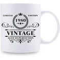 thumbnail image 2 of 1980 Birthday Gifts for Women Men - 1980 Vintage 11 oz Coffee Mug - Great 1980 Birthday Gifts for Dad Mom Uncle Aunt Cousin Friend Sister Brother Coworker, 2 of 7