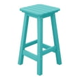 thumbnail image 2 of Costaelm Paradise 24" Outdoor Patio HDPE Square Counter High Backless Bar Stool, Turquoise, 2 of 8