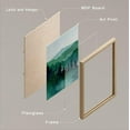 thumbnail image 4 of PixonSign Framed Canvas Print Wall Art Set - Watercolor Green Teal Mountain Forest Art - Set of 3 Nature Wilderness Landscape Artwork Modern Wall Décor - 12"x16"x3 Panels Natural, 4 of 5
