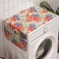 thumbnail image 1 of Floral Washing Machine Organizer, Blooming Spring Flowers Colorful Cheerful Illustration, Anti-slip Fabric Top Cover for Washer and Dryer, Burnt Sienna Multicolor, by Ambesonne, 1 of 1