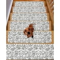 thumbnail image 2 of Farmhouse Flowers Stair Treads for Wooden Steps Indoor Runner Rug Carpet, Pastoral Vintage Leaf Spring Summer 7 Pieces Peel and Stick Staircase Step Treads Covers Washable Throw Door Mats, 30"x8", 2 of 6