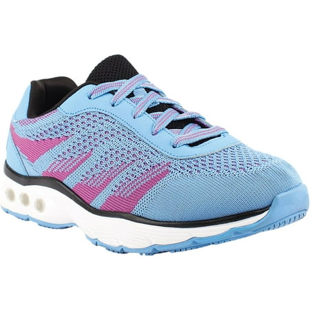 

Women s Therafit Carly Walking Shoe Light Blue Vegan Leather 9 W