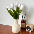 thumbnail image 4 of Florero de cerámica blanca Cultura hidropónica Flores Plantas verdes Floreros Flores secas Arreglo floral Decoración Sala de estar Cafetería Hotel, 4 of 6