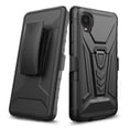 thumbnail image 7 of Compatible for Alcatel TCL A3 Case / TCL A30 / TCL ION Z Case with Holster Belt Clip Hybrid Shockproof Protective Phone Cover with Kickstand - Black, 7 of 7