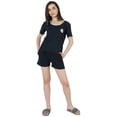 thumbnail image 2 of Inkmeso Nightwear Set for Women Short Sleeve Sleepwear 2 Piece Shorts & Top Set Soft Loungewear, 2 of 7