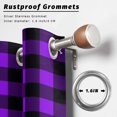 thumbnail image 6 of Outdoor Curtains for Patio Waterproof, Black Purple Plaid Windproof Pravicy Outside Porch Blackout Curtain, Farmhouse Simple Buffalo Checked Sun Blocking Grommets Curtains for Cabana 2 Panels 54"x95", 6 of 9
