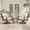 Beige, variant on 2 Pieces Patio Rocking Chair Set, Acacia Wood Outdoor Garden  Rockers Furniture Set with Wicker Rattan Seat & Backrest for Backyard, Balcony, Porch, Poolside, Brown (Without Table)