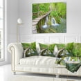 thumbnail image 3 of Designart Cascades in Plitvice Lakes - Landscape Photography Throw Pillow - 16x16, 3 of 5