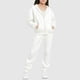 thumbnail image 1 of Chaqueta de invierno de color liso para niños, sudadera larga con capucha y cremallera y pantalones deportivos con lazo en las piernas, conjunto deportivo informal con forro polar para mayor calidez,, 1 of 5