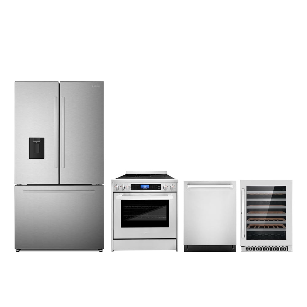 4 Piece Kitchen Package with 30" Freestanding Electric Range 24" Built