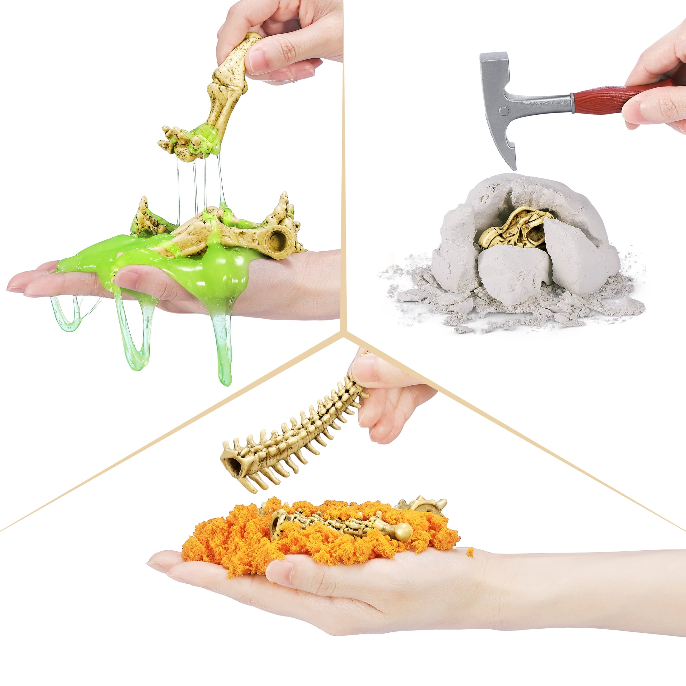 Robo Alive Mega-Dino Fossil Find by ZURU Boys 4-8 Dig and Discover - T-rex and Brontosaurs - STEM -Excavate Prehistoric Fossils, Educational Toys, Great Science Kit Gift for Girls and Boys