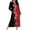 Red, variant on Women Colorblock Zipper Robe Fashion Flower Print Long Sleeves Bathrobe Sleepwear Soft Housecoat with Pockets Zip Up House Dresses