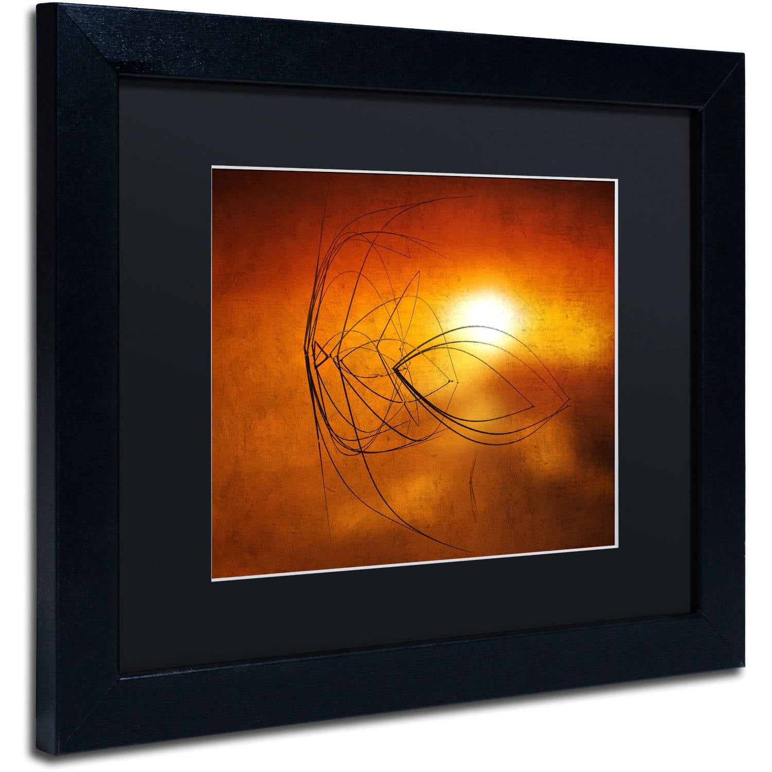Trademark Fine Art "Touch of Last Light" Canvas Art by Philippe Sainte-Laudy Black Matte, Black Frame