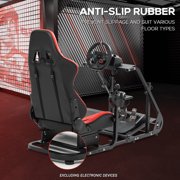 Supllueer Stable Racing Simulator Cockpit Adjustable With Gaming Red Seat Fits Logitech G920 G923 Thrustmaster Fanatec.Excluding electronic devices