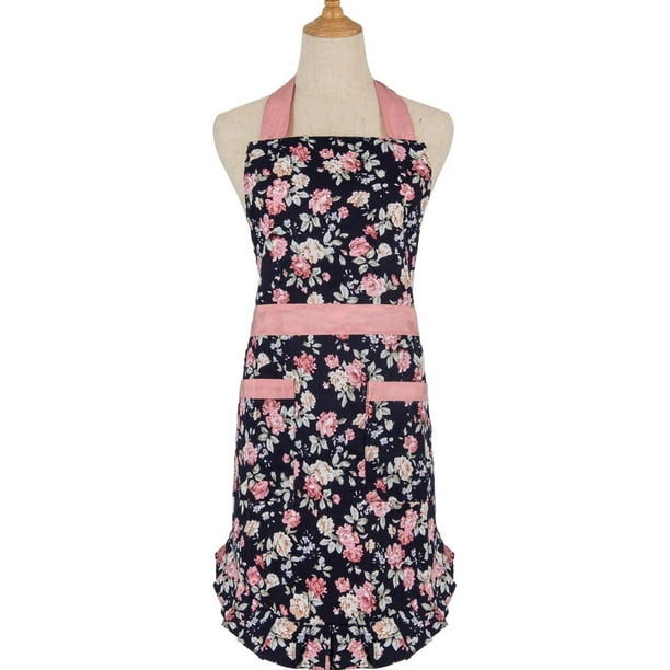 ALIPOBO Lovely Apron for Women, Lady’ s Cotton Apron with Adjustable