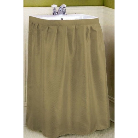 Better Home USA Tan Sink Skirt Curtain, 50" x 34"