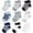 Black Gray Blue, variant on Rising Star Unisex Non Slip Low-Cut Grip Socks for Infants and Toddlers (9 Pack)