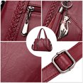 thumbnail image 3 of Bolso de hombro tipo hobo para mujer con correa para el hombro, bolso de hombro, bolso de mano hecho de PU, desechable, 3 of 7