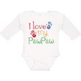 thumbnail image 3 of Inktastic Pawpaw Grandkids Handprints Boys or Girls Long Sleeve Baby Bodysuit, 3 of 5