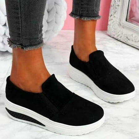 

Fashion Ladies Stretch Cloth Large Size Women s Casual Sports Solid Color Comfortable Women s Shoes