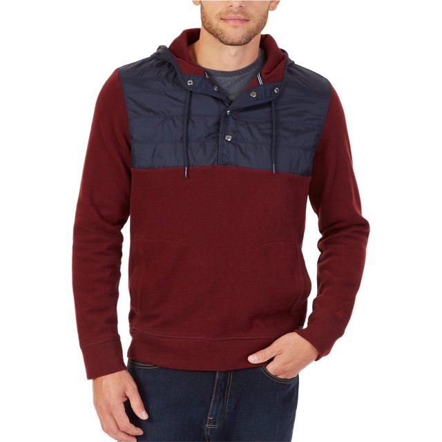 Nautica Sudadera con capucha para hombre de medios mixtos, rojo, mediano Nautica Sudadera