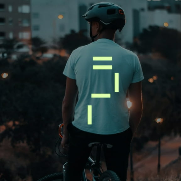 Raindrops Light Green Reflective Safety Tape for Backpacks, Bikes, and Outdoor Gear - Easy Apply, Visibility