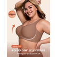 thumbnail image 2 of Bra LetsJoli Supportive Wireless Push Up, cobertura total, café, 2 of 6