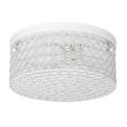 thumbnail image 1 of Elegant Designs Support de Plafond Rond 12 Pouces Elipse Crystal 2 Lumières Blanc, 1 of 3