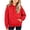 Red, variant on BXJX Girls Cotton Hoodies Size 10-12 T, School Drawstring Long Sleeve Pullover Sweatshirts with Pockets Pink