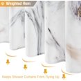 thumbnail image 5 of Extra Long Shower Curtain, 72 x 84 Inch Long Marble Abstract Fabric Shower Curtain Set with 12 Hooks, Large Hotel Neutral Waterproof Polyester Cloth Shower Curtains for Bathroom Decor - Gray Gold, 5 of 6