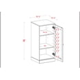 thumbnail image 4 of Palace Imports 100% Solid Wood 16.5" Bathroom Cabinet with Clear Glass Door, 4 of 5