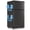 Grey, variant on TACOOL Refrigerator with Top Freezer 2.4Cu.ft Two Door Small Mini Fridge for Person Use with Egg tray, Black