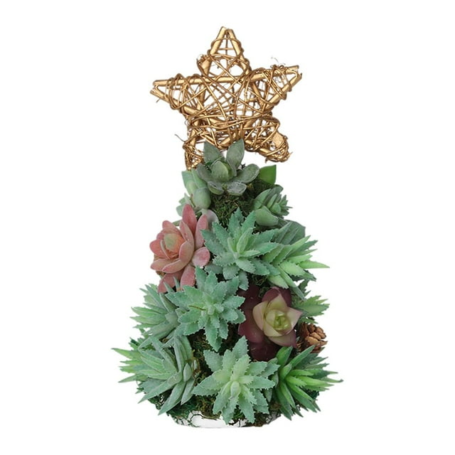 Árbol de Navidad de PVC epoxi con estrellas para escritorio G