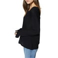 thumbnail image 3 of Sanctuary Clothing Womens Knit Pullover Blouse, Black, X-Large, 3 of 3