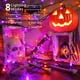 thumbnail image 2 of Luces moradas y naranjas de halloween, LED de Halloween con temporizadores conectados, 8 modos de luces de Halloween al aire libre, mini enchufes para espeluznantes decoraciones al aire libre, 2 of 5