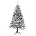 thumbnail image 2 of Artificial Christmas Tree,Flocked Christmas Tree Unlit Pencil Hinged Pine Tree with Metal Stand,Artificial Premium Spruce Full Tree Slim Xmas Snowy Tree for Indoor and Outdoor Use, 2 of 3