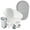 White/Grey, variant on Shnuggle Bath Change Bundle: Baby Bath Changing Bundle + Accessories - 6-Piece Set for Cozy Bath Diaper Time