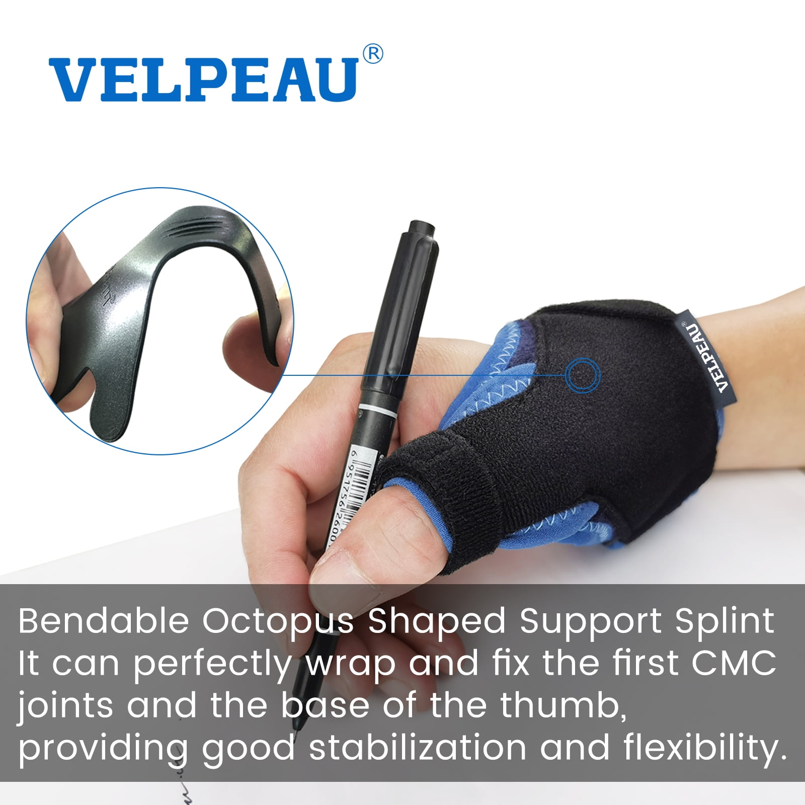 Buy VELPEAU Thumb Support BraceCMC Joint Thumb Spica Splint for Pain