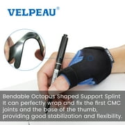 VELPEAU Thumb Support Brace - CMC Joint Thumb Spica Splint for Pain Relief, Arthritis, Tendonitis, Sprains, Strains, Carpal Tunnel & Trigger Thumb Immobilizer, Wrist Strap, Left or Right Hands (Small)