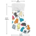 thumbnail image 3 of SKYSONIC Christmas Stocking Personalized Cat Large Candy Stocking Hanging Gift Xmas Stockings Decoration 2 PCS for Family Holiday Party Ornaments Decor Fireplace, 3 of 7