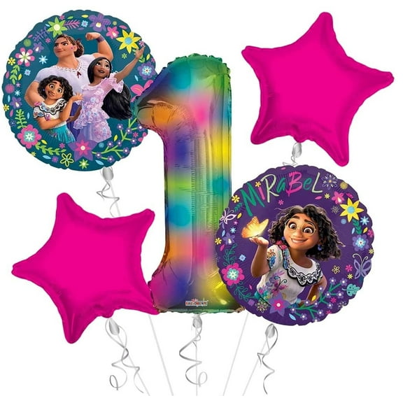 Encanto Happy Birthday 1st Birthday Balloon Bouquet (5 Balloons)