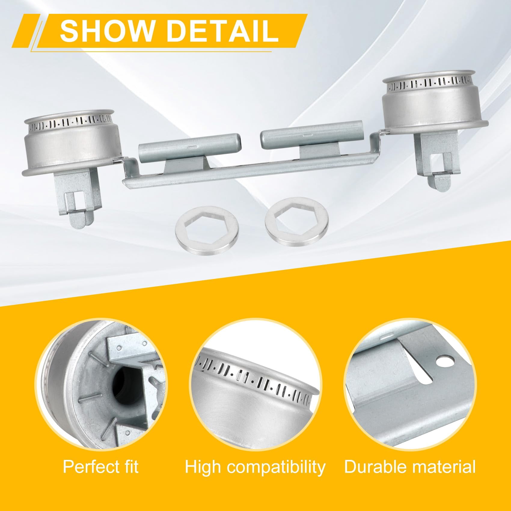 Double Burner Kit WB16K10026 Gas Stove Range Valve Control Assembly,Compatible with G.E Hot.point Gas Range Models,Replaces WB29K17 65932 868697 AP2633210 PS232404