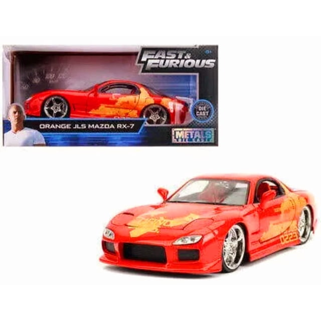 JLS Mazda RX-7 Orange Rápido Y Furioso Jada 1:24 Jadatoys Mazda RX-7