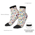 thumbnail image 4 of Uemuo Colorful Spots Printed Crew Socks, Moisture-Wicking Socks, Athletic Socks for Men Breathable Cushion Socks Casual Sport Socks for Running Traveling, 4 of 6
