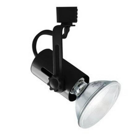 Cylinder Line Voltage Track Jesco Lighting LHV99BK Classic Series Line Voltage Track Head for L 2-Wire Single Circuit Track System, Black ()